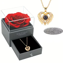 A Timeless Gift: Preserved Roses with 'I Love You' in 100 Languages - L (1 Set)