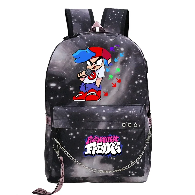

Friday Night Funkin Teens School Bag Zipper Cartoon Hot Game Backpack Fashion Mochilas Outdoor Travel Rucksack Women Bagpack