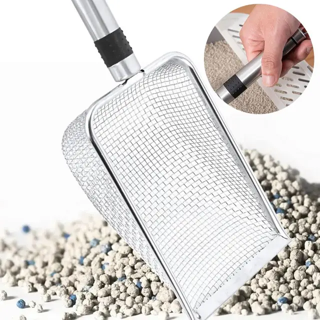 Stainless Steel Cat Litter Shovel Large Size Porous Bentonite Net Shovel Cat Pet Tool Shit Shovel Multigrain Big Shovel 2026 New 4