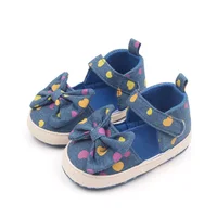 Baby Shoes Girl Spring and Summer Sandal First Step Shoes 6 to 12 Month Baby Girl Toddler Shoes Dots and Bowknot 6
