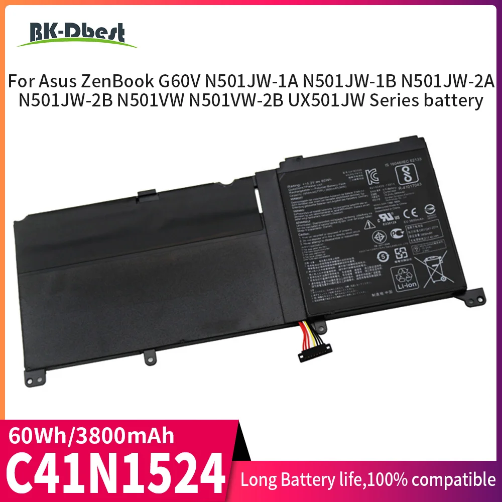 

Новый аккумулятор BK-Dbest C41N1524 для ноутбука ASUS N501VW-2B Series