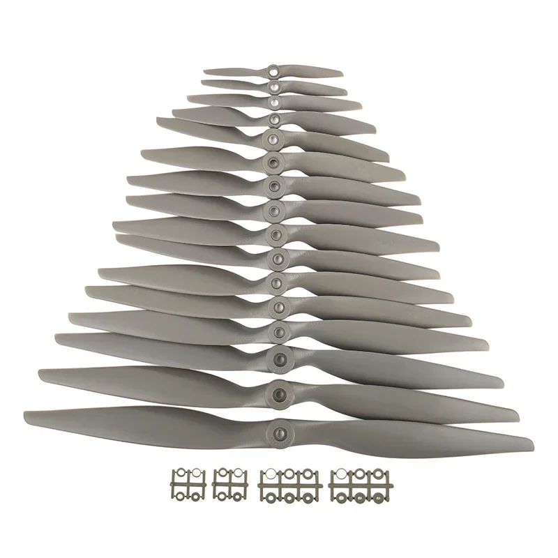 Lot d'hélices RC 14x7 et 15x8 pour avion, grandes pales adaptées aux moteurs puissants.