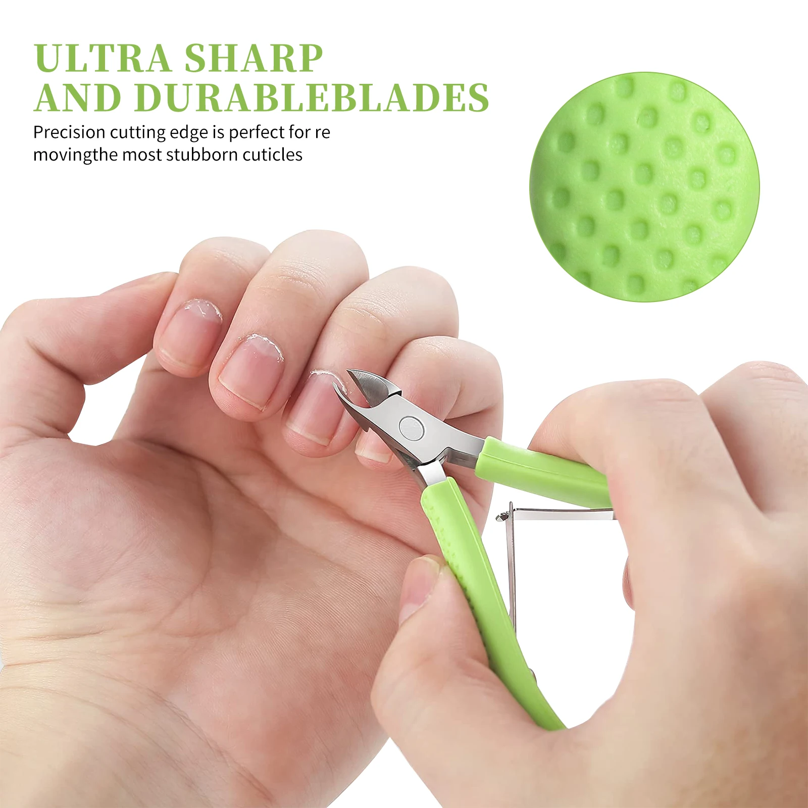 Ultra Sharp Manicure Silicone Cuticle Scissors Colorful Non-slip Handle Fingernails Toenails Labor-saving Manicure Tools