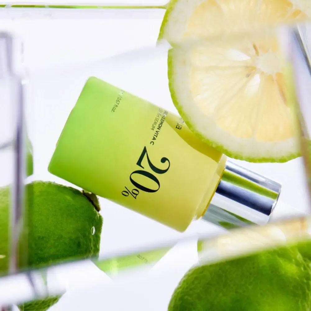 Green Lemon/Peach/Birch Vita C Nicotinamide Essence 20% Blemish Serum + Peach 70% Moisturzing Nourishing Korean Face Skin Care 3