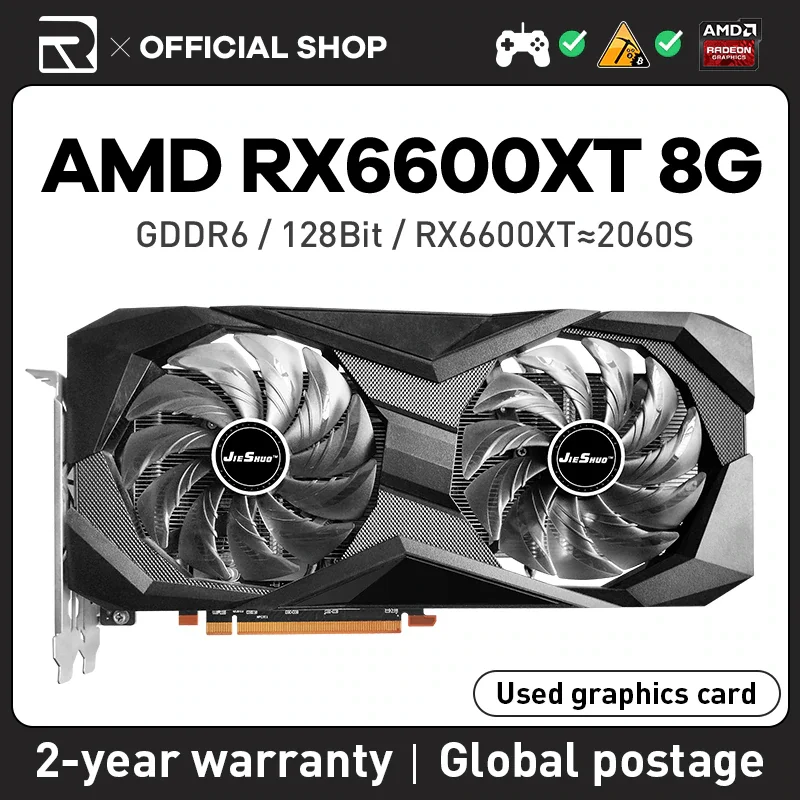 Graphics Card AMD RX 6800 XT XFX 6600 XT Computer Graphics RX6900XT 6700XT  5700XT Gaming Card RX580 3060 GPU Graphics Card - AliExpress