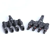 PV Connector T Type Parallel Connection Solar Panel System Waterproof Connector Branch Two Pieces Solar Cell Connect Plug 4