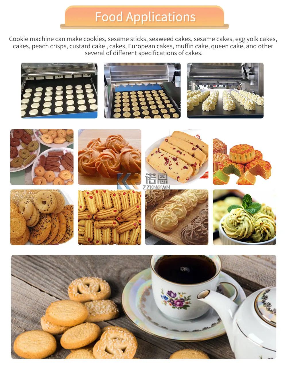 Automatic Rotary Chocolate Chip Cookies Biscuit Machine Maker