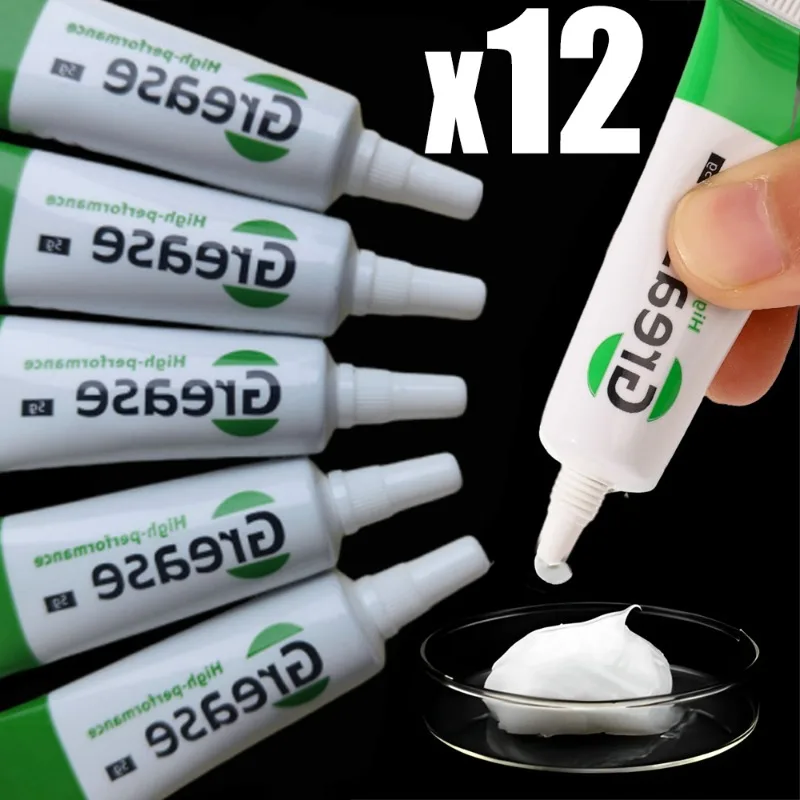 

12/1pcs Waterproof Silicone Lubricant Grease Lithium Oil High Voltage Insulating Brake Marine Grease for Spark Plugs Car Bearing