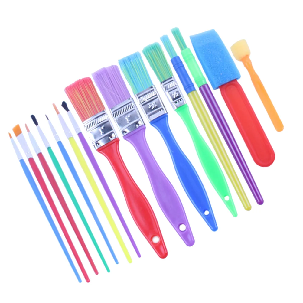 15 in Crafts Sponge Brush Kid Painting Kit Kids Early DIY Learning Kits for