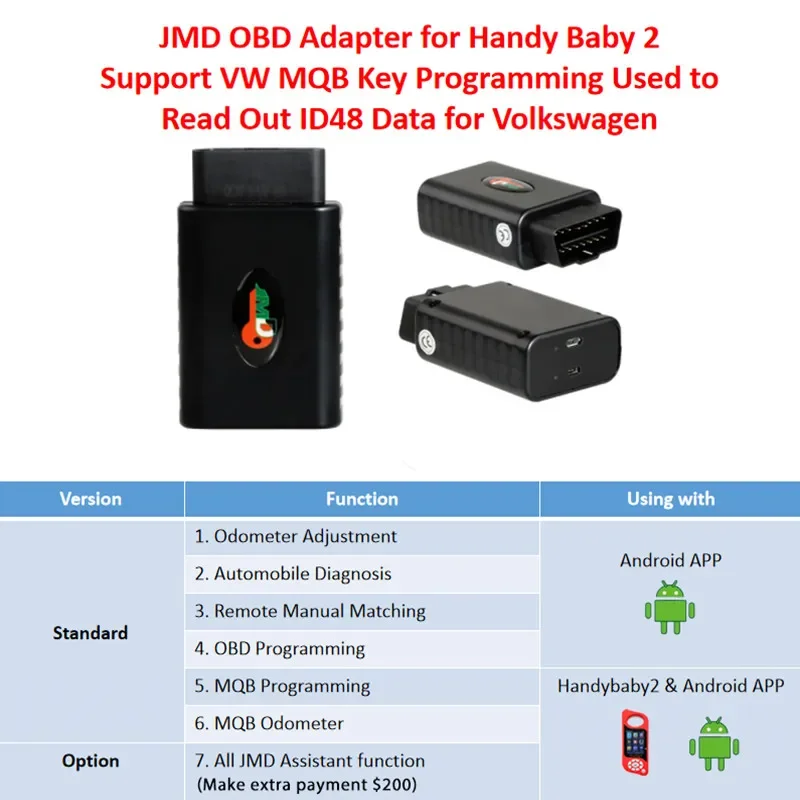 Remote Generate Frequency Tester for ID46/47/4D etc. with OBD Adapter remote control tester,infrared frequency tester