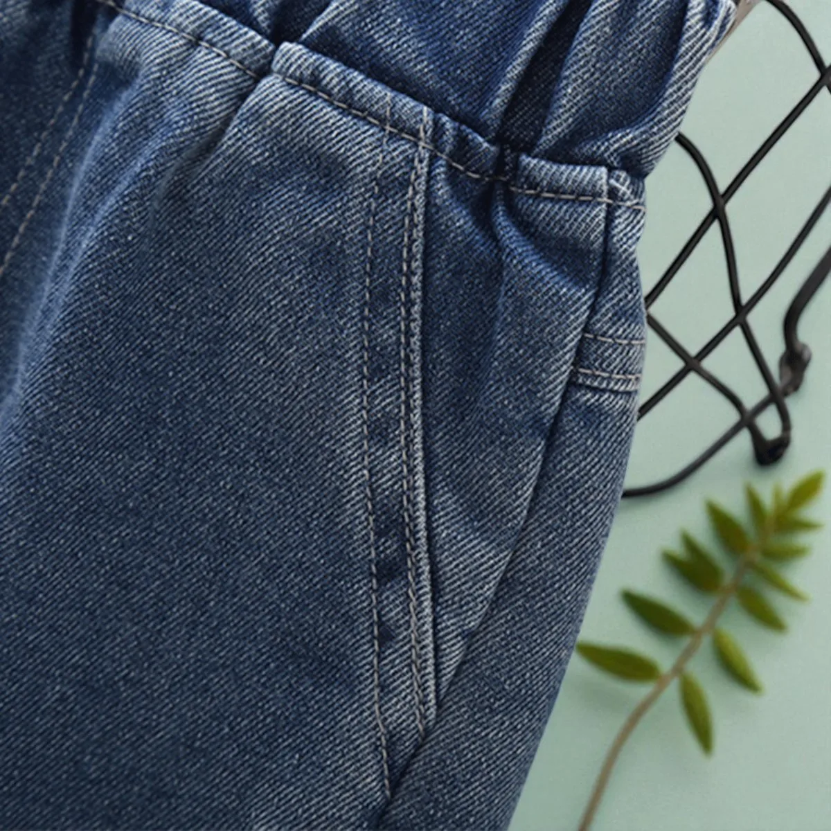 السراويل للفتيات الجينز المراهقين ملابس الأطفال فراشة طباعة السراويل ربيع الخريف الطفل الاطفال الملابس الجينز 6 8 10 12 14 Y