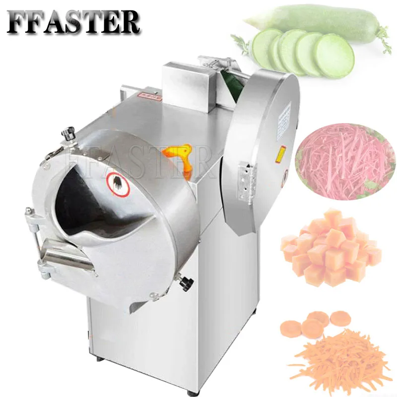 

110V 220V Commercial Vegetable Cutting Machine High Yield Double Head Large Vegetable Processing Machine