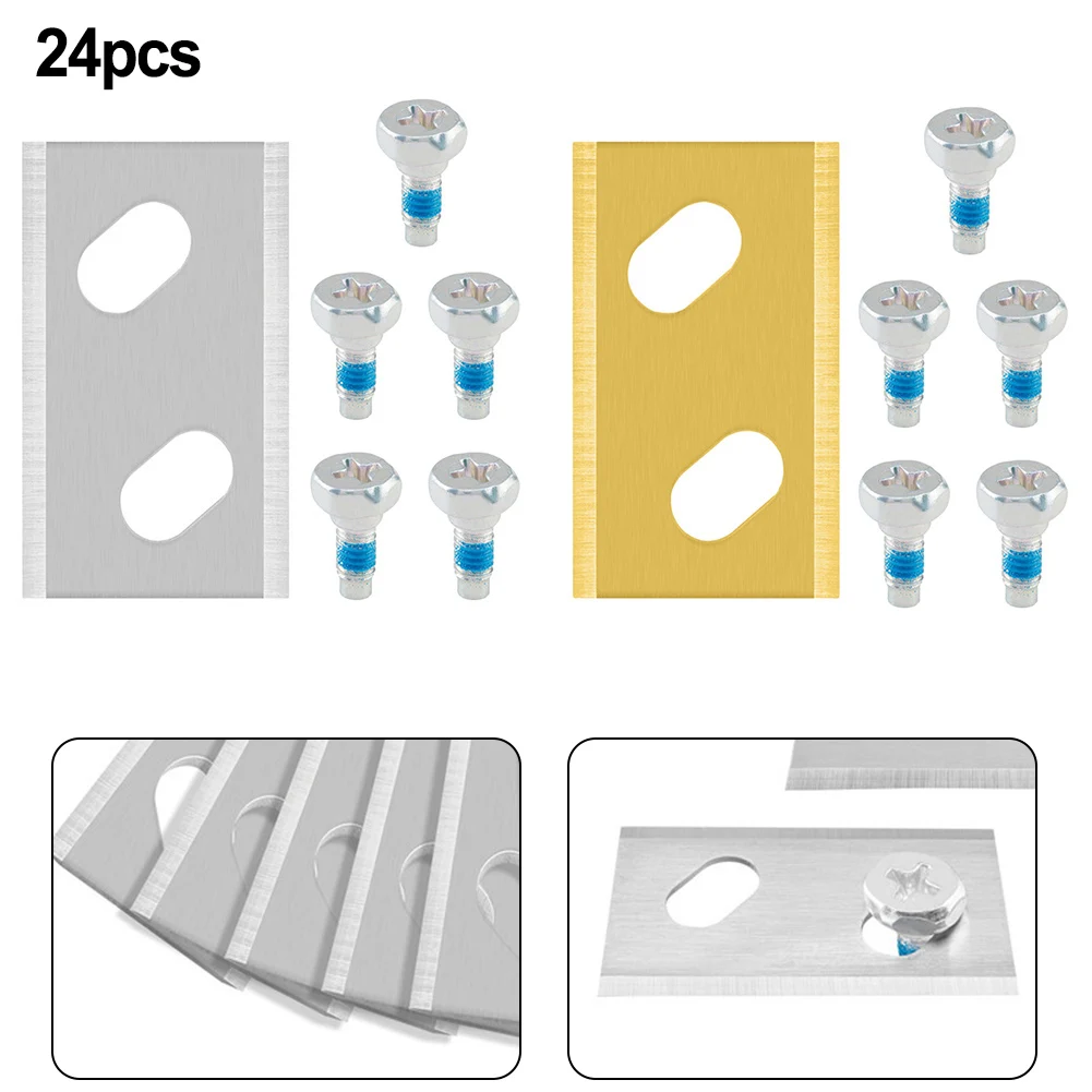 

24PCS 32x18.6x0.9mm Stainless Steel Lawn Robot Blade With Screw For Robomow RK Robotic Mower Garden Power Tool Spare Part