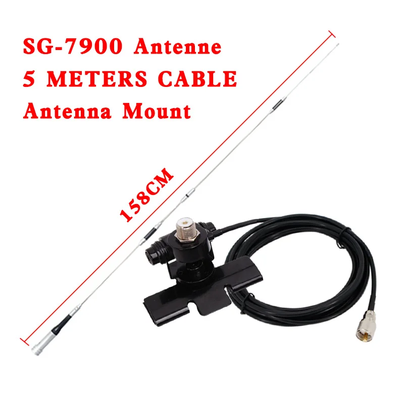 

SG7900+Antenna Mount+5 METERS CABLE 144/430Mhz UV Dualband High dBi DIAMOND SG-7900 Antenna For Car Radio BJ-218 KT-7900D