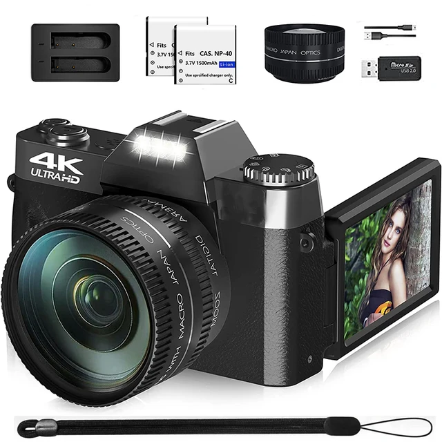 최고의 4K 웹캠 및 브이로그 캡처를 위한 컴팩트 디지털 사진 카메라: Komery 48MP 빈티지 카메라 리뷰
