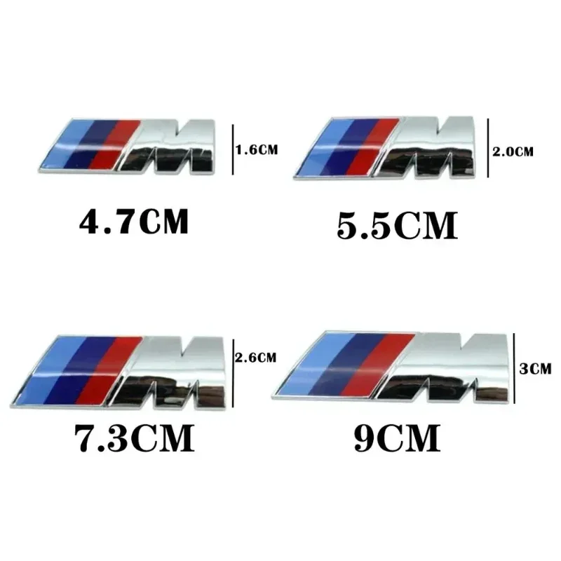 BMW M 로고 파워 스포츠 E90 M3 M5 M7 자동차 스티커, 자동차 전면 그릴 엠블럼 액세서리, ABS