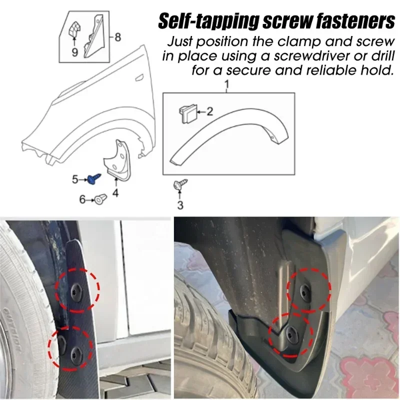 Auto Fasteners Self-tapping Screw Car Metal U-shaped Spacers Kit Auto Motorcycle Modification Accessories