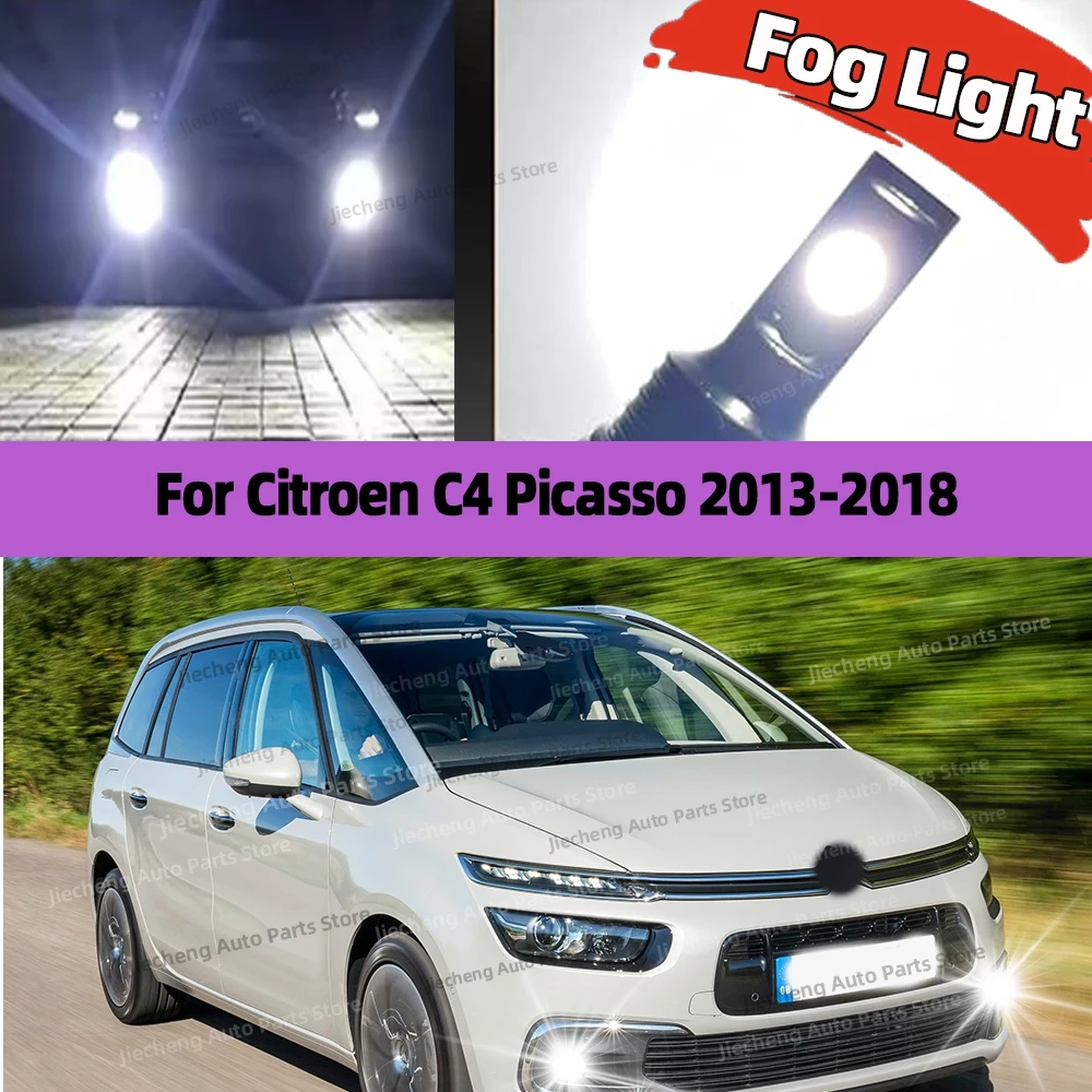 2개 고휘도 LED 전구 자동차 안개등 12V 6000K CSP 칩 시트로엥 C4 ..