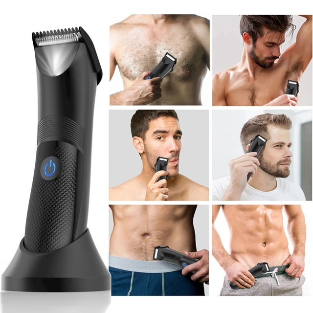 Depiladora íntima púbica para hombres, recortadora de ingle eléctrica,  afeitadora masculina para áreas sensibles, afeitadora de seguridad  impermeable, pelo de nariz - AliExpress