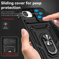 For iPhone 16e Case For iPhone 16e Cover Bumper Shockproof Armor PC Silicone Slide Camera Lens Protector Cover For iPhone 16e 2