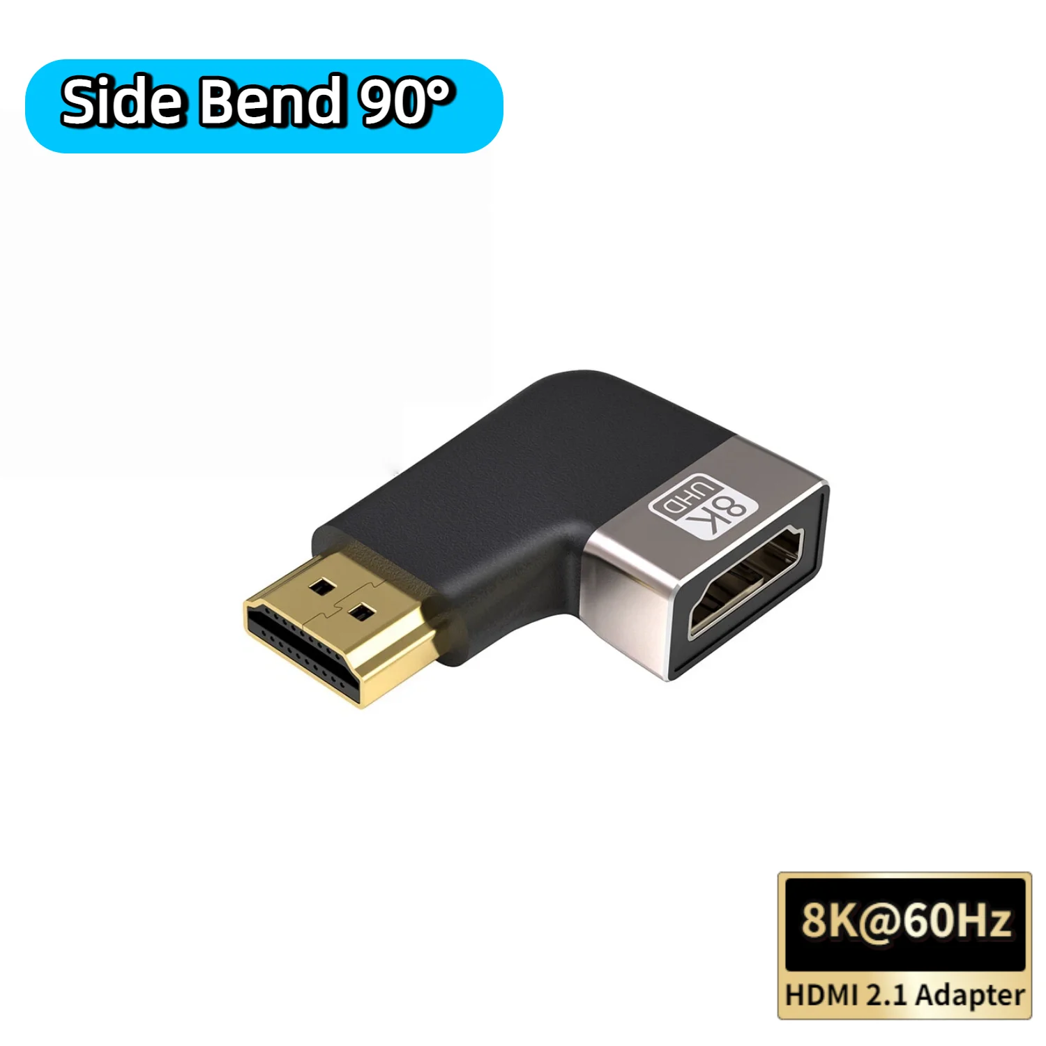 Ultra HD HDMI Right Angle Adapter – 90° & 270° Swivel