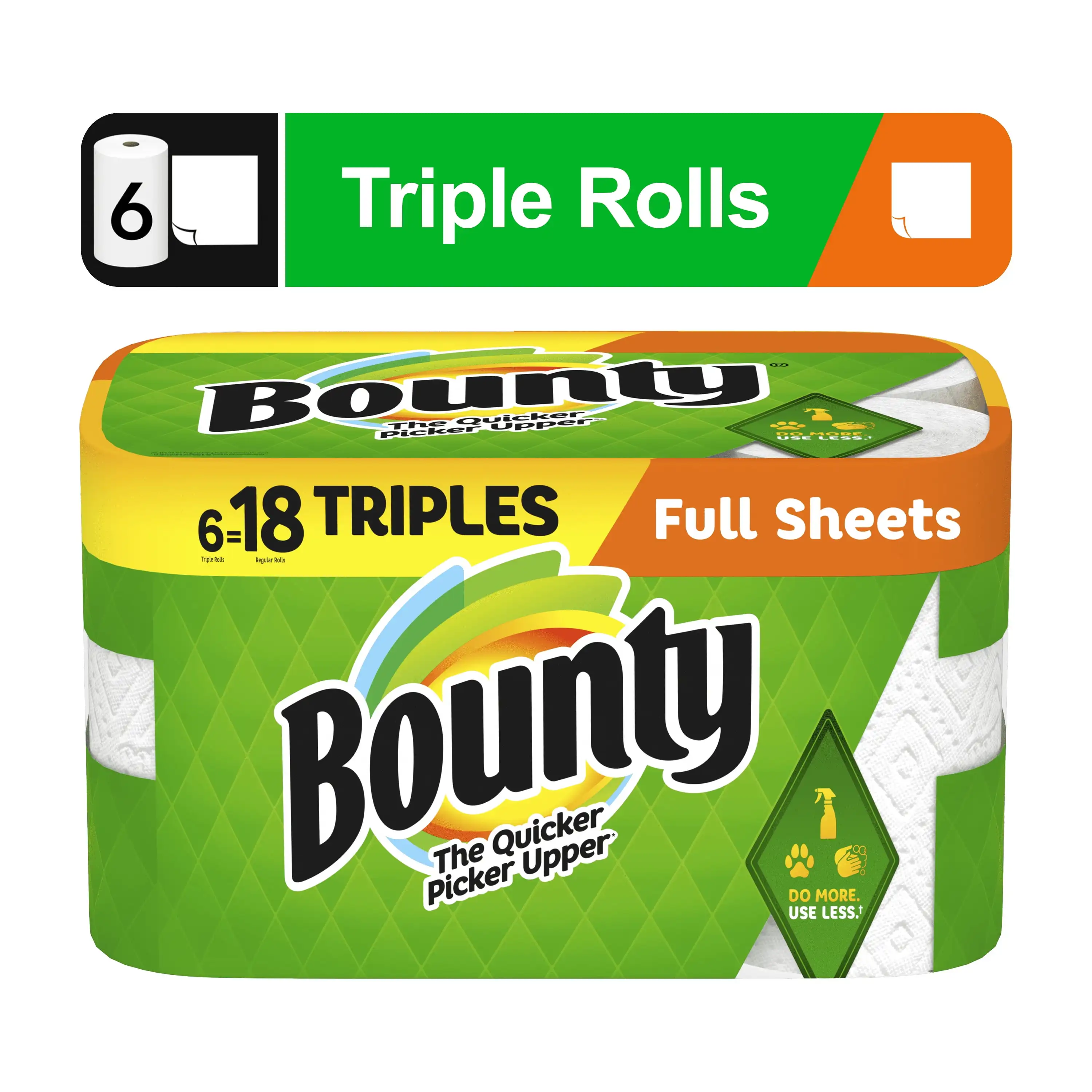 Paper Towels Full Sheet 6 Triple Rolls Pick Up Messes Quicker Than The Leading Ordinary Towel Brand