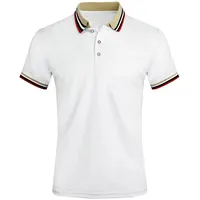 Polo Rayé à Manches Courtes en Coton Respirant pour Homme, Vêtement Décontracté de Couleur Unie, de Haute Qualité, de Marque, à la Mode, pour Bureau, Été 4