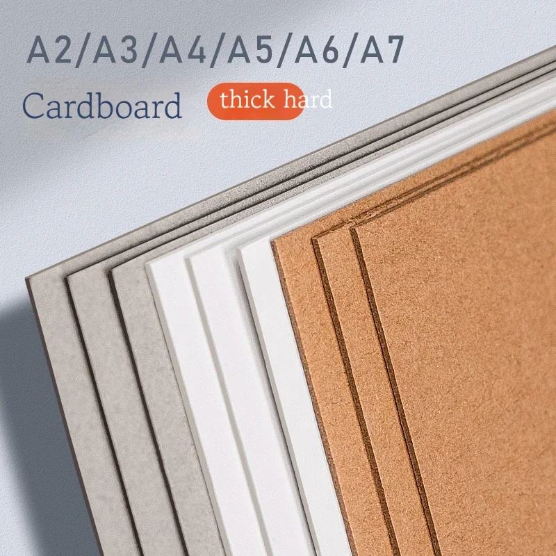Kraft Paper A4/A5 White Thicked Hard Cardboard Diy Handmake Card Making Craft Chipboard Backing Board 1/1.5/2/2.5-3mm