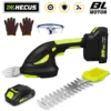 HECUS 2 in 1 Brushless Cordless Electric Hedge Trimmer Handheld Household Lawn Mower Garden Tools For Makita 18V Battery 1