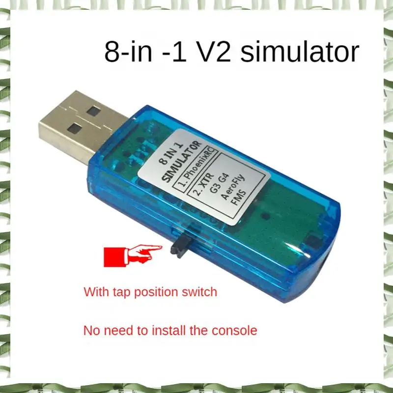 Professional Tool Eight In One USB Flight Simulator Computer Flight Simulator For XTR5 FMS G4 FPV Airplane Helicopter Controller