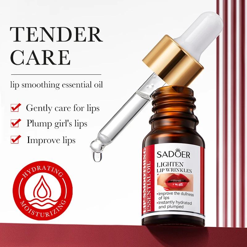 Lip Booster Plumping Serum Oil Hyaluronate Acid Moisturizing Sexy Enhancer Non-Irritating Brighten Fade Lines Plump Products 6