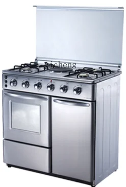 XL Four-Head Five-Mouth Six-Head Stove Liquefied One-Piece Oven Stove Baking Large Capacity Household Natural Gas