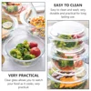 Glass Dish With Lid Heat-resistant For Food Serving 6