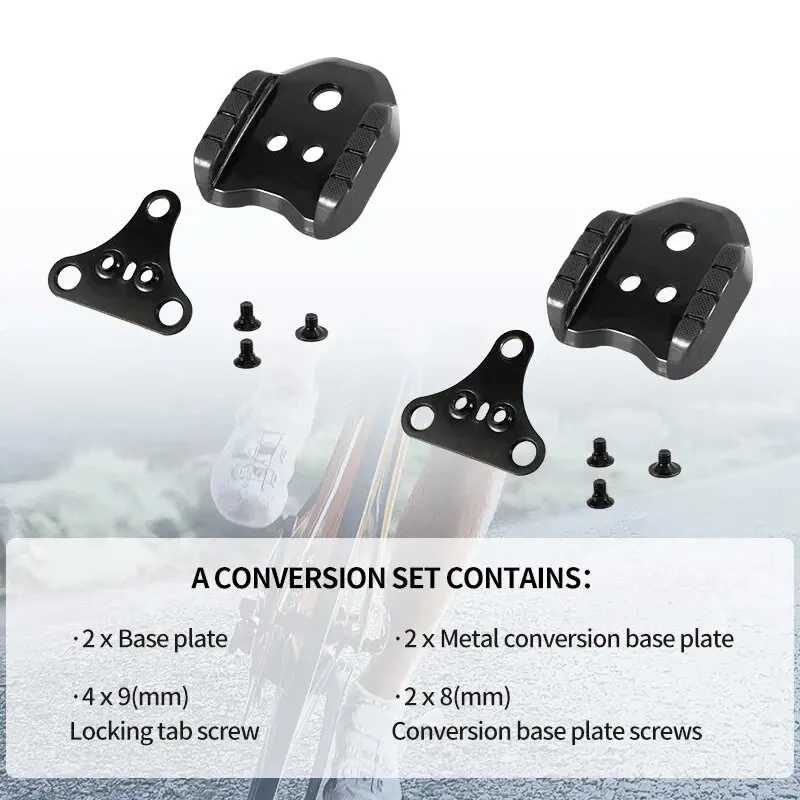 Rrskit Road Mountain Bicycle Locking Blade Converter Suitable To MTB Road Bike Locking Pedals Cycling Lock Shoes Adapter Cleats 3