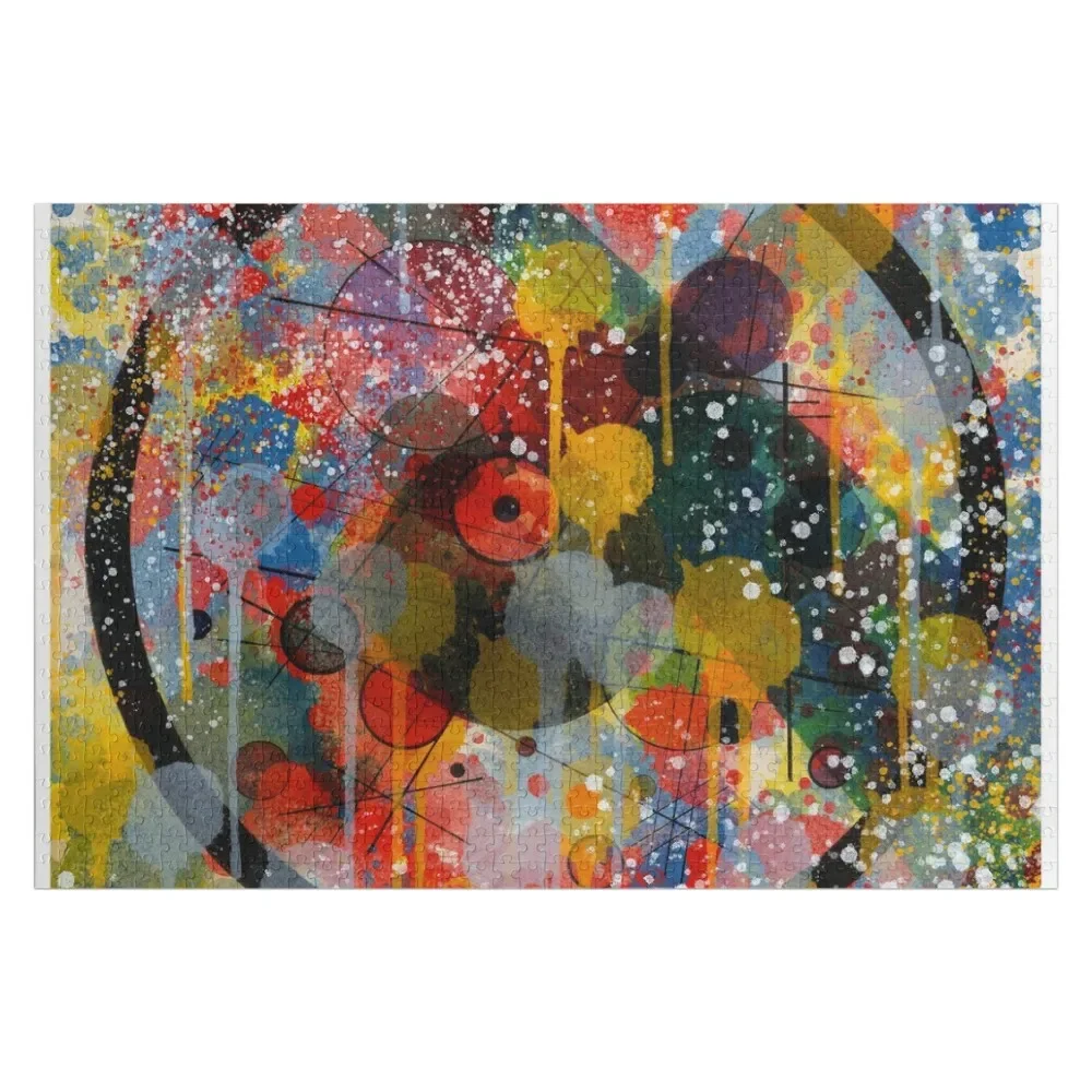 

Kandinsky Action Painting Street Art Graffiti remix Jigsaw Puzzle Customized Kids Gift Wooden Compositions For Children Puzzle
