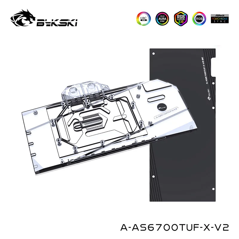 Bykski Water Block Compatibile Asus Rog Strix Radeon Rx 6750Xt/6700Xt/Tuf Rx 6700Xt Dispositivo Di Raffreddamento Della Scheda, A-As6700Tuf-X-V2