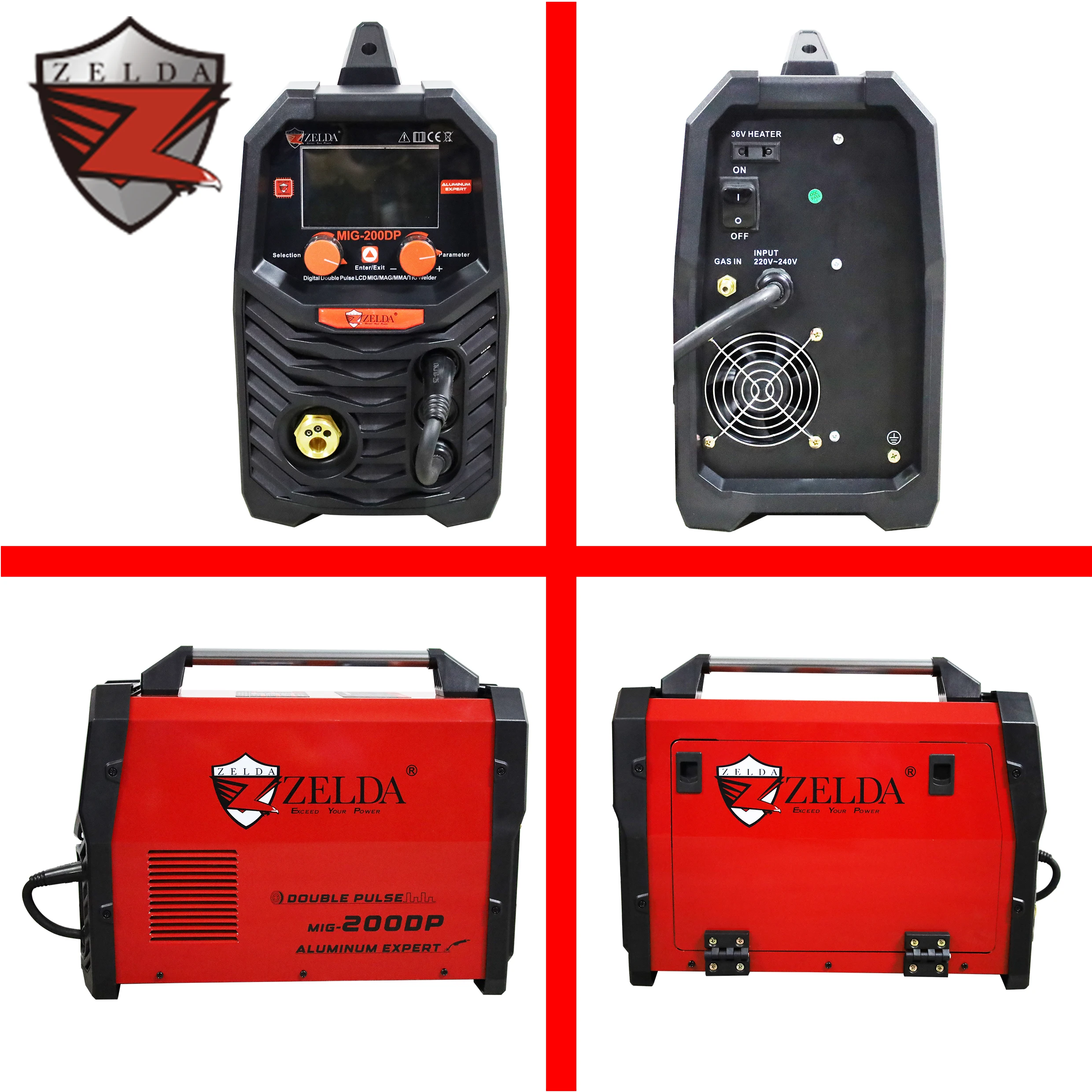 ZELDA MIG-200DP Aluminium Welding Machine Mig Mig Welder Welding Machine Mig Pulse Welding Machine 6