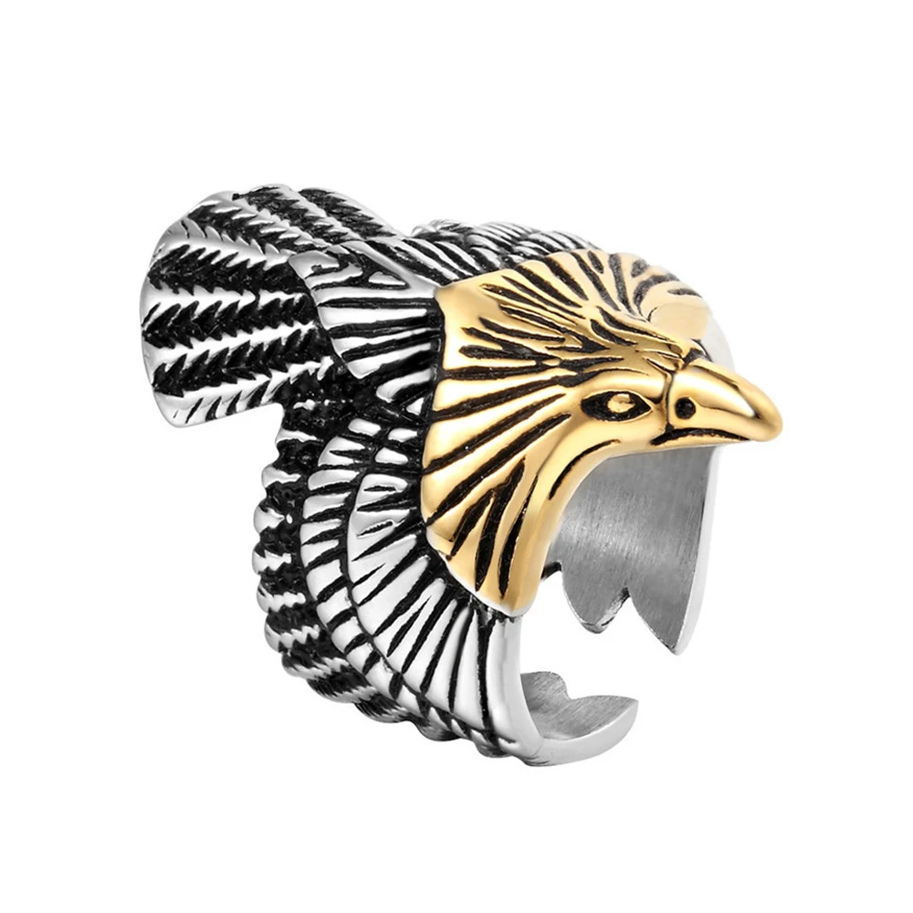 thumbnail image 2 of 2024 New 4Pcs/Set Geometric Evil Eyes Ring Set Gothic Punk Vintage Antique Silver Eagle Rings For Men Anillos Anel Masculino 2 of 14