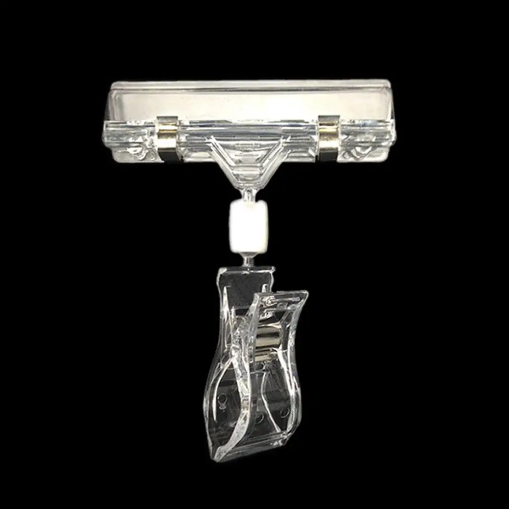 Clear POP Advertising Clips 3/5pcs Plastic Sign Display Price Label Tag Clip Holders In Supermarket Retails