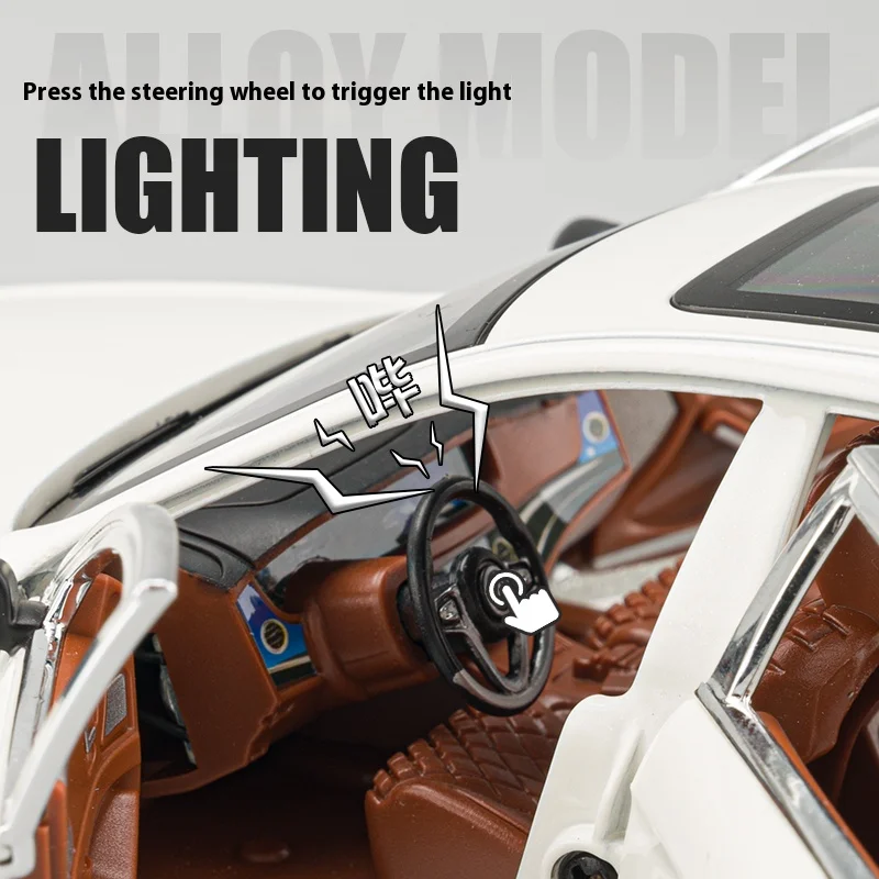 سيارة سيدان طراز E300 بمقياس 1:24، مصنوعة من سبيكة...