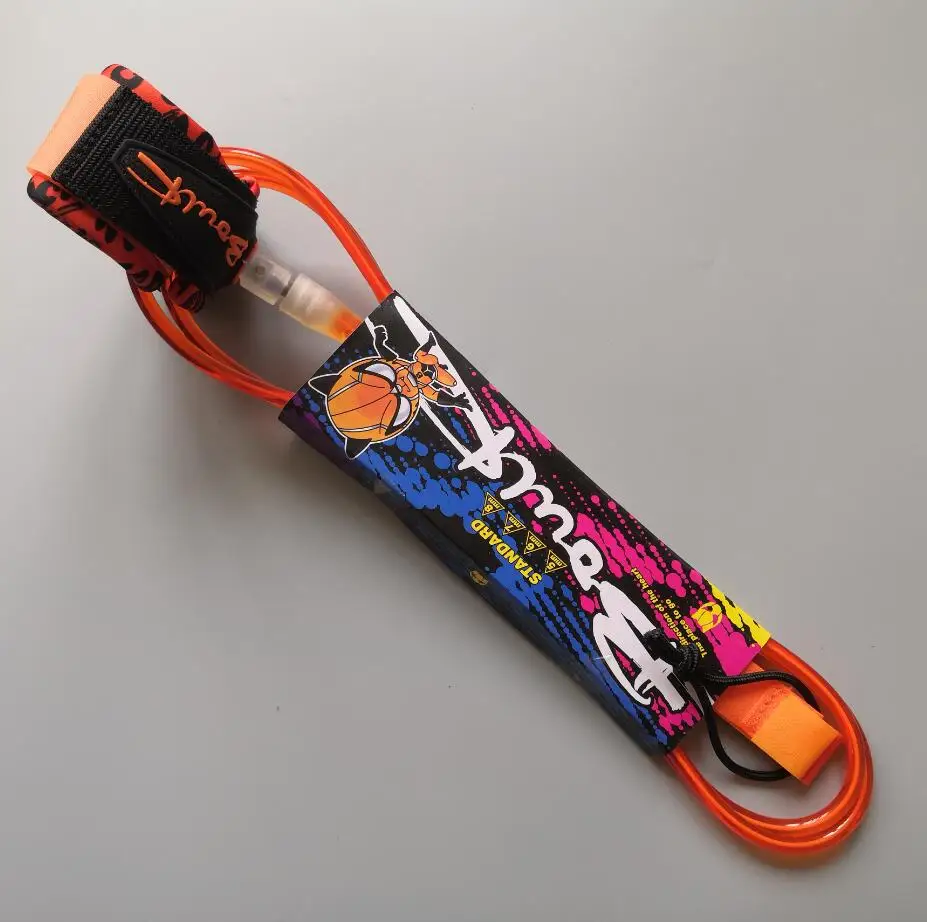 8 ft 7mm TPU foot leash surfboard foot rope colorful Bouck surf leash 3