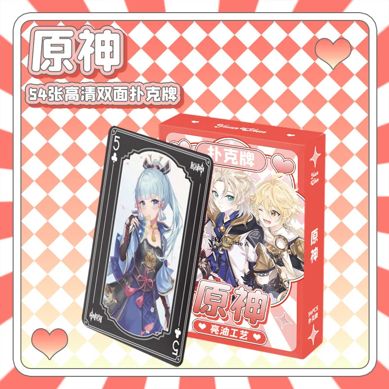 Anime Poker Card Genshin Impact Arknights Honkai Impact 3 Board Game Cards Hardcover Card Toy Gift With Box 2