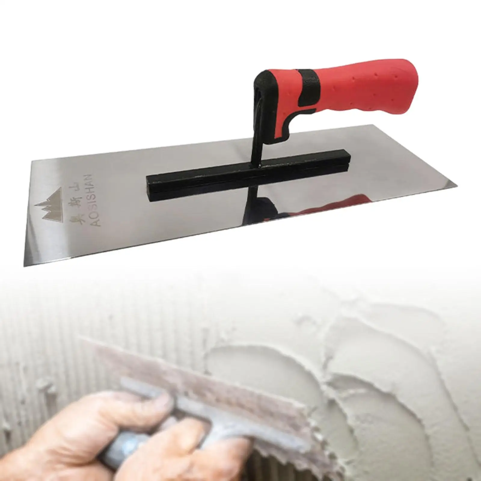 Plaster Finishing Trowel 11.81inchx4.33inch Concrete Trowel Ergonomic Plaster Tool for Plastering Pool Coatings Lining Tasks