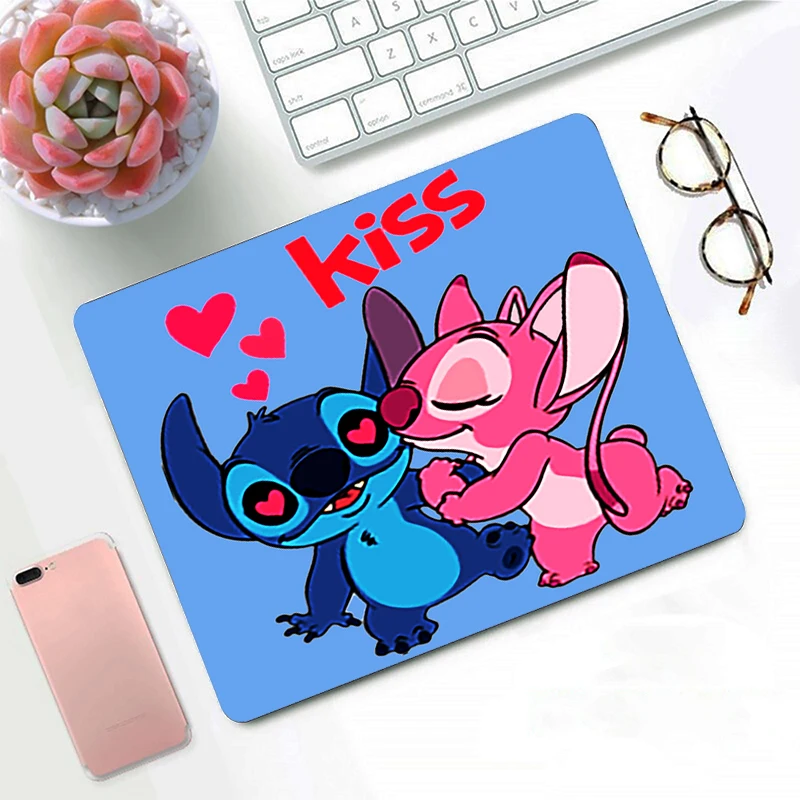 Disney-Tapis de souris Stitch Kawaii pour bureau, ordinateur portable,  clavier, souris de jeu, dessin animé mignon - AliExpress