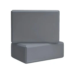 Set of 2 High - Density Foam Yoga Blocks - Lightweight, Supportive, and Odor - Free Essential Yoga Accessory (Grey - 2PCS)