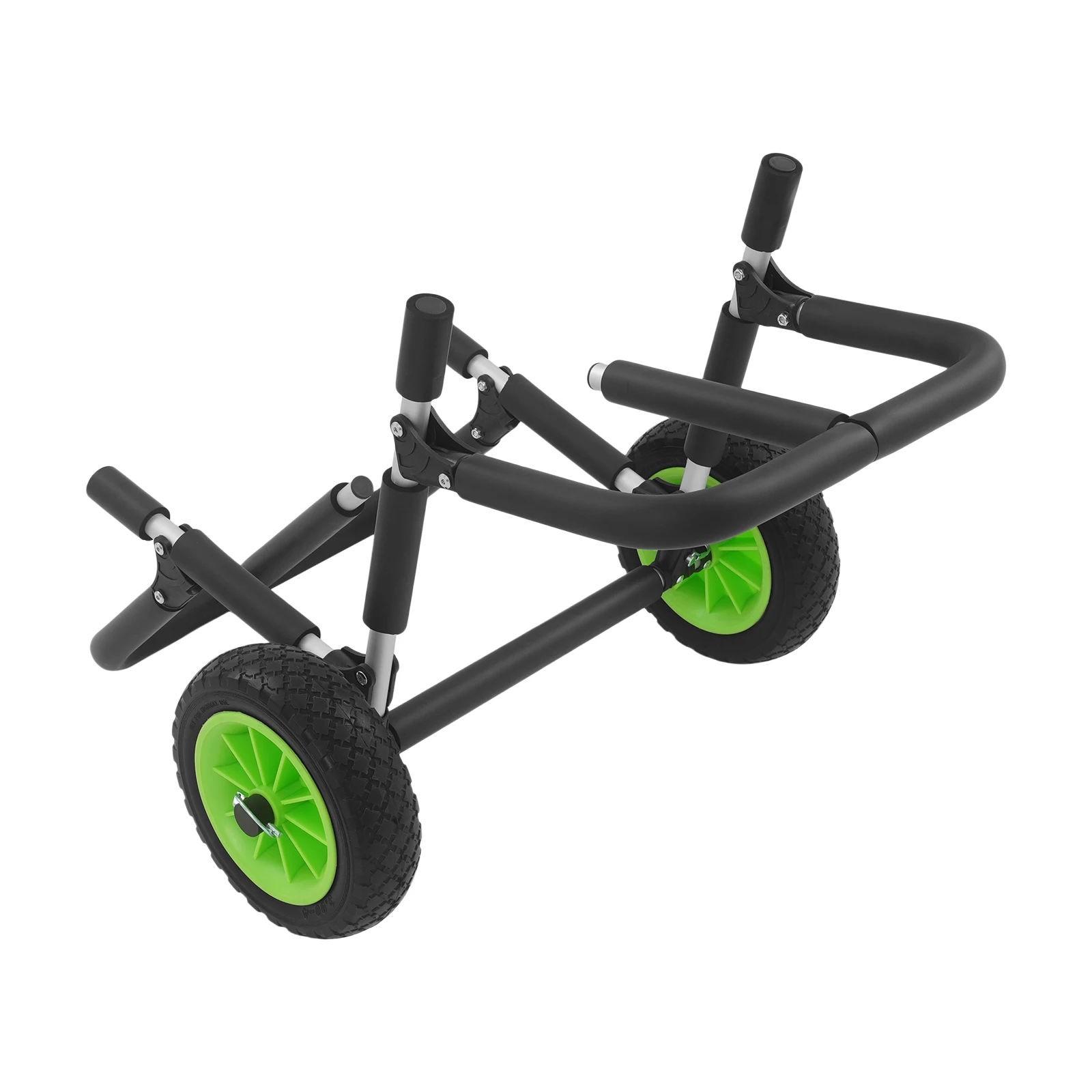 Grün/Roter Kajak-Transportwagen, Aluminium-Wagen, SUP-Rahmen, Strandtransporter, Doppelsitz, Surfbrett-Anhänger – Detail 15