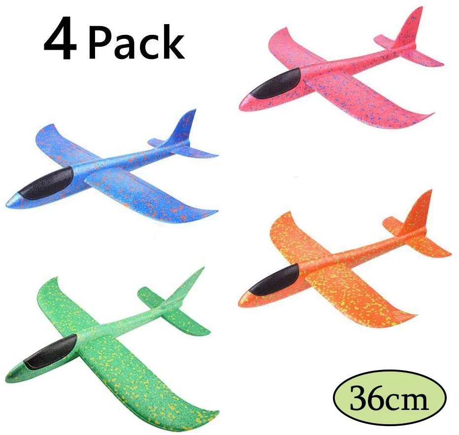 4 Pcs 48cm Planeur Avion Jouet Enfants Mousse Planeur Manuel