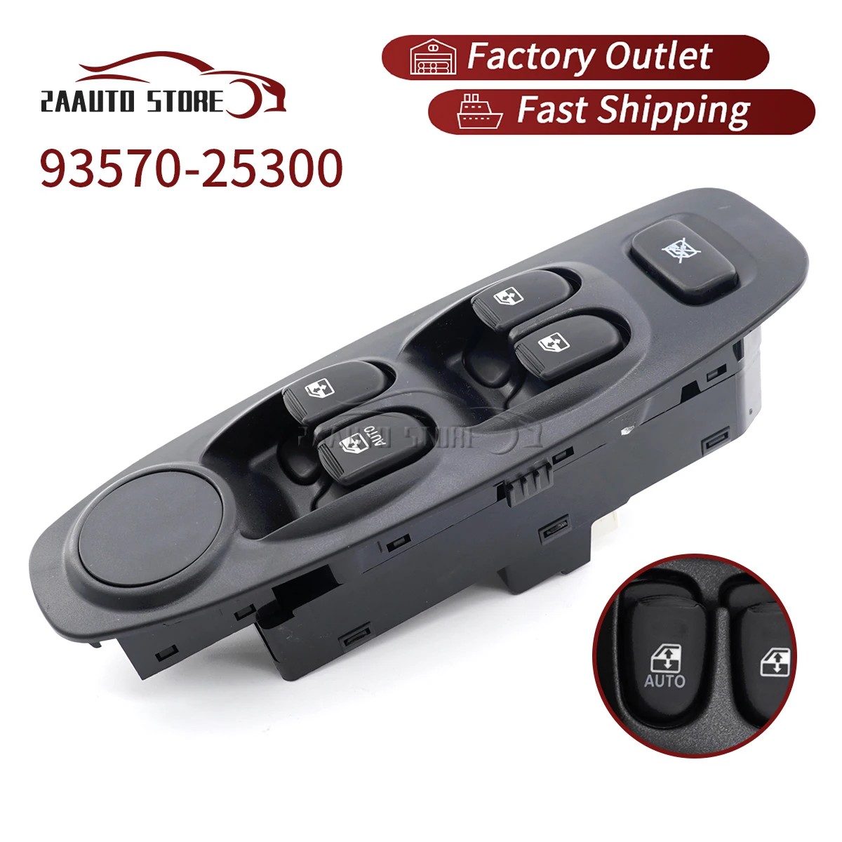 

93570-25300 For Hyundai Accent 2000-2005 Auto Power Window Switch Control Car Parts Accessories Regulator 14Pins 9357025300