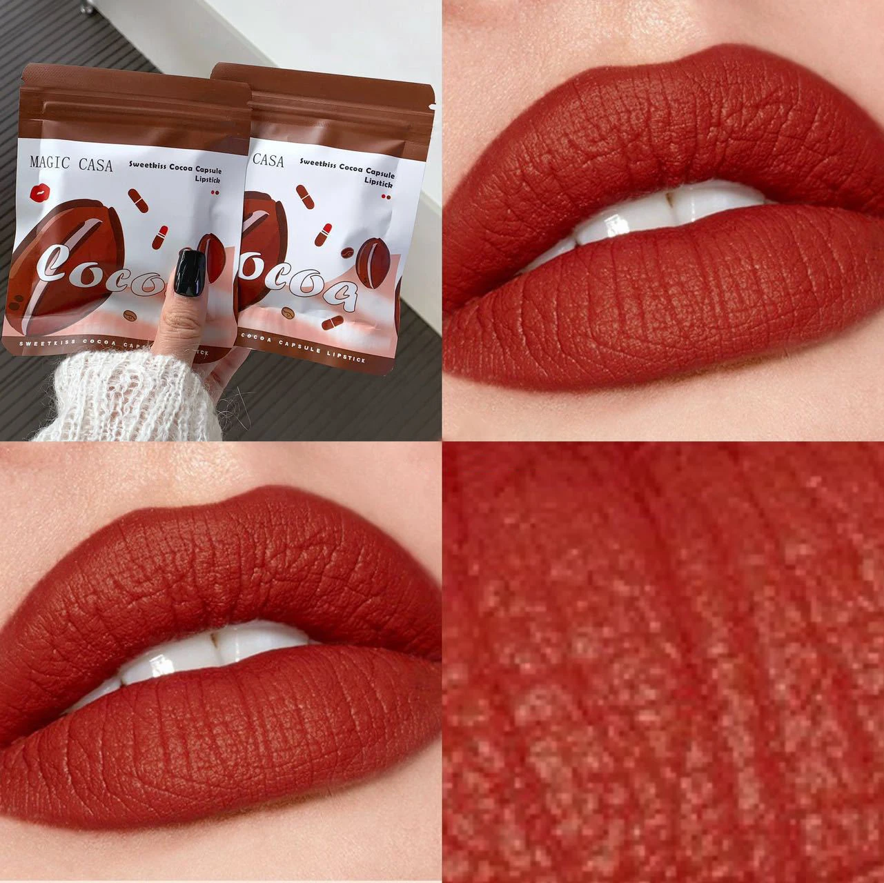 Coco Capsule Lipstick Set Matte Waterproof Lip Glaze 10 Colours_voghion.com