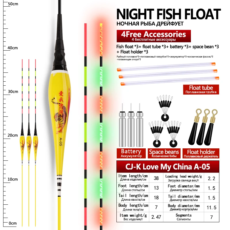 Composite Nano Fishing Float+Fishing Gift Buoy Shallow Water Luminous Bobber River Lake Buoy Vertical Fishing Tackle Accessories